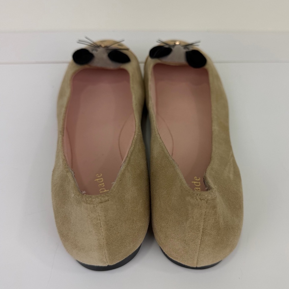 Kate Spade Walt Mouse Ballet Flats Suede Novelty Shoes Size 8 - Picture 5 of 12